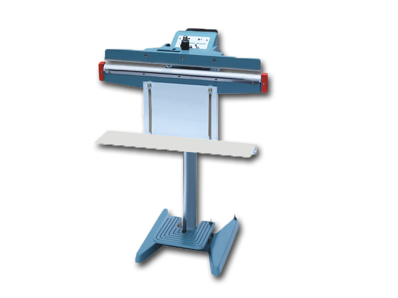PFS-350-800 aluminum rack pedal sealing machine with the optional color strip coder
